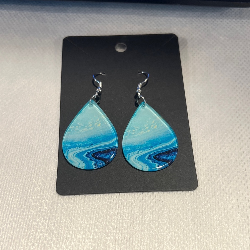 Blue Teardrop Earrings